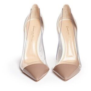 Gianvito Rossi Beige and Clear Heels